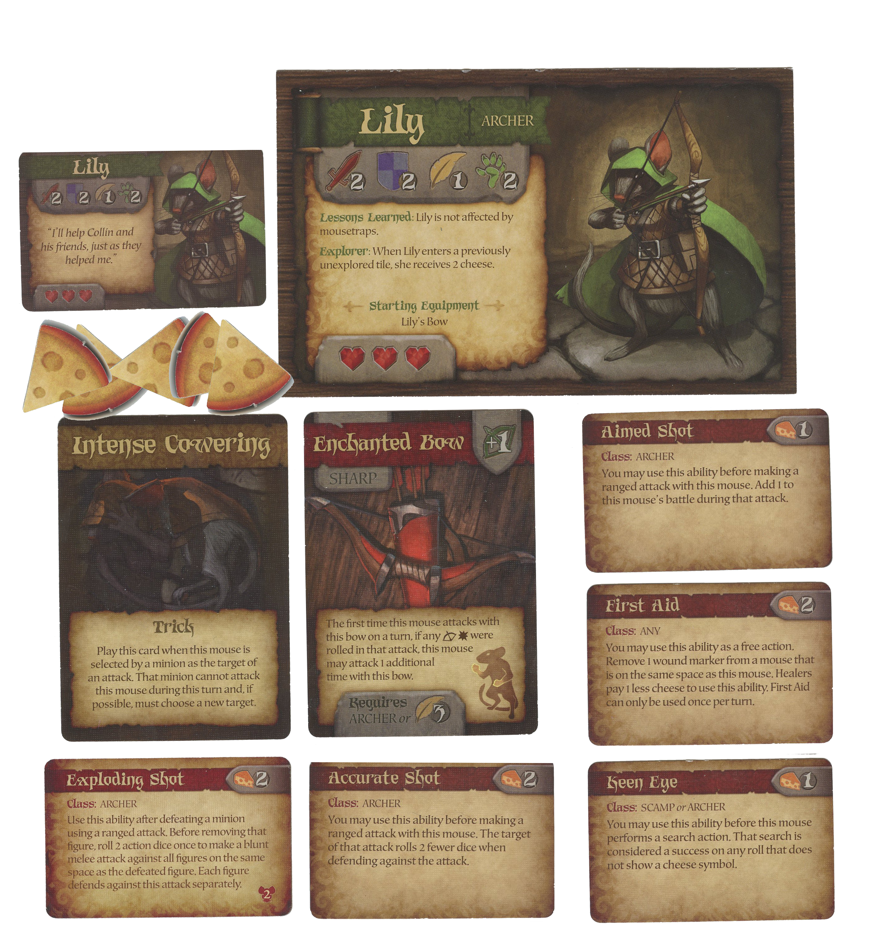 Exemplar cards and powers for Lily